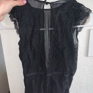 Lacey, black, brandy bodysuite!